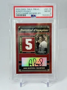 2004 Donruss Timeless Albert Pujols Stat Champ Signature Jersey Number 1/5 PSA 8 - Picture 1 of 2