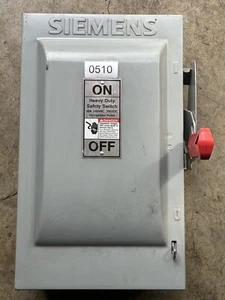 Siemens HF322N Schmelzsicherung Schwerlast Sicherheitsschalter 60 Amp 240 Vac - Bild 1 von 8