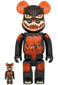 BE@RBRICK 400% & 100% Meltdown Clear Orange Ver. MEDICOM TOY Bearbrick Japan - Picture 1 of 4
