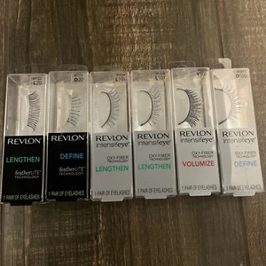 6x REVLON featherLITE False Lashes VOLUMIZE Eyelashes Lot Lengthen - Picture 1 of 7