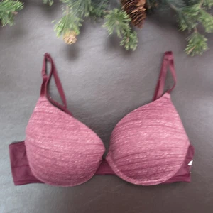 Victoria's Secret Bra 34C Red Padded Underwire Adjustable Clasp Back - Picture 1 of 12