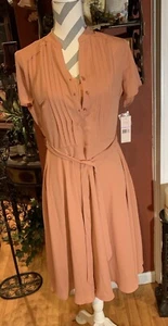 Nannette Damas 6 Sobre-lay forrado primavera verano vestido ¡NUEVO CON ETIQUETAS! - Imagen 1 de 12