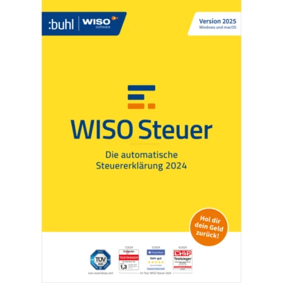WISO Steuer 2025 Download Steuererklärung 2024 Windows 10/11 macOS 12+ (NEU) - Bild 1 von 4