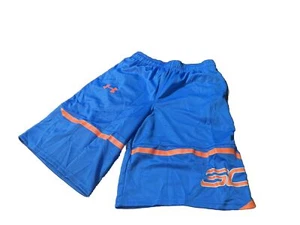Under Armour Boys Orange/Blue Loose Fit Shorts! Large 28x10 - Picture 1 of 3