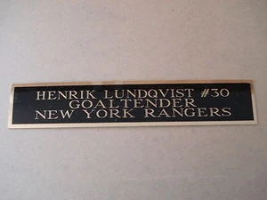 Henrik Lundqvist Rangers Autograph Nameplate For A Signed Hockey Stick 1.5 X 6 - Picture 1 of 12