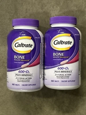 2X Caltrate 600 Plus D3 Minerals suplemento de vitamina D cálcio comprimidos 165C 7/26 - Imagem 1 de 4