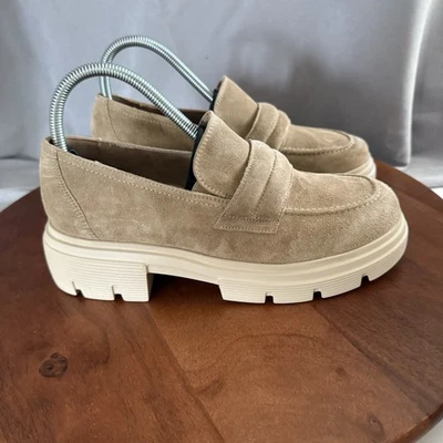 Mocasín Paul Green Paisley Gamuza Beige Plataforma Para Mujer Talla US 7.5/UK 5 Foto 1 de 4