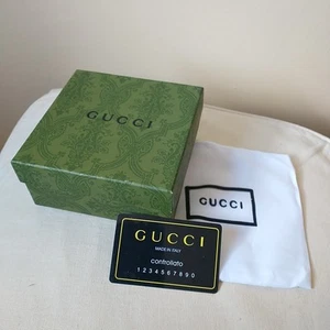 Gucci Gift Box Pouch Green Empty Square Luxury Authentic 5x5x2 1/4" *READ - Picture 1 of 17
