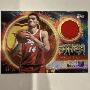 2025-26 Topps Zach Edey Swish And Stitch Relics Gold Holo Refract /50 GAME-USED - Picture 1 of 5
