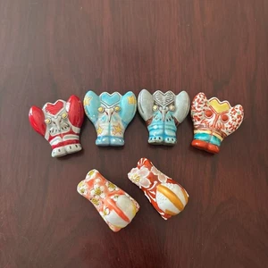 Japanese Kutani Ware Ultraman Baltan Alien Chopstick Rest Set Multicolor Used - Picture 1 of 6