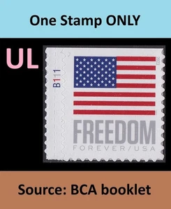 US 5791 Flag Freedom F plate single UL B111 (from BCA booklet) MNH 2023 - Picture 1 of 1