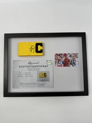 Kapitänsbinde Giovane Élber signiert im Rahmen Bayern München Autogramm COA - Bild 1 von 4