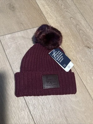 Love Your Melon Gorro Tejido Sombrero Borgoña Pom Invierno Cálido Nuevo con Etiquetas Foto 1 de 4