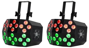 (2) Eliminator Lighting ADJ Mega Wash 24 Hex LED RGBWA+UV Wash Lights+Remotes - Picture 1 of 12