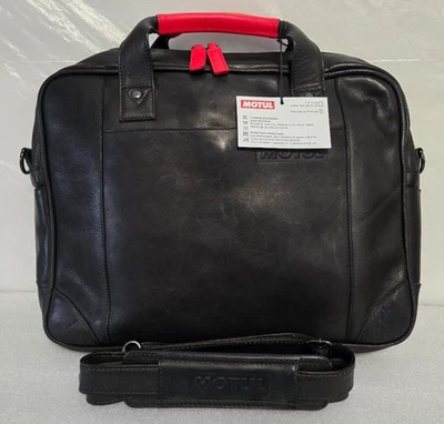 Bolso de cuero para portátil Motul #206471 14,5" x 11" x 2,5" negro y rojo Foto 1 de 4
