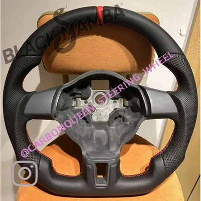 Volante de cuero completo para VW MK6/Golf 6/Tiguan/Touran/Caddy/Polo/JETTA Foto 1 de 4