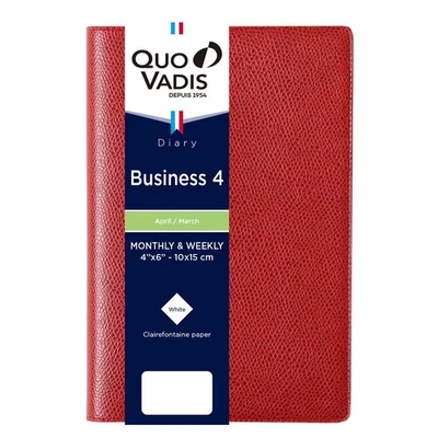 Quo Vadis Business 4/Anpara Diary Starting April 2025 Weekly Vertical A6 Va 223 - Image 1 of 4