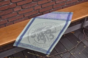 Geschirrtuch Baumwolle Jacquard 50x70 cm grün mit Olivenmotiven aus Frankreich - Picture 1 of 4