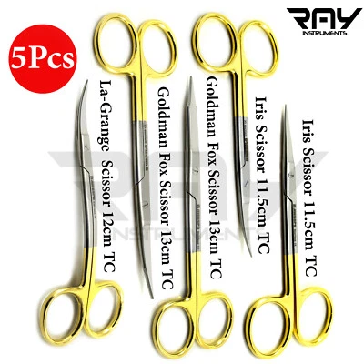 Surgical Scissor Dental Bandage Medical Scissors Straight & Curved Dissecting - Image 1 of 4