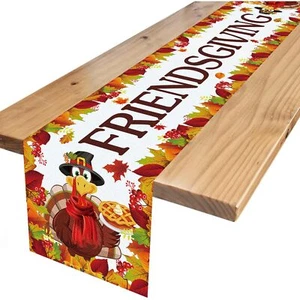 Friendsgiving Party Decorations Happy Friendsgiving Table Runner for Friendsg... - Picture 1 of 7