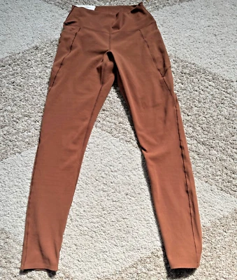 NUEVO Uniqlo Mujer AIREARISMO Protección UV Bolsillos Suave Leggings, Marrón, UPF 50+, S Foto 1 de 3