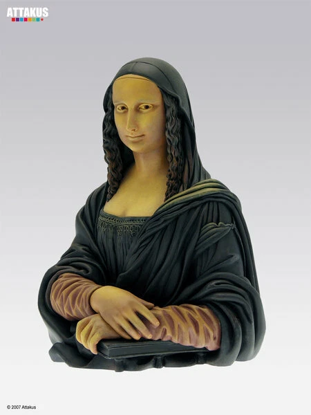 D'Après La Mona-Lisa " La Joconde " Figura Circa 21cm Attakus Nuovo Foto 1 de 1