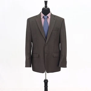 Ralph Lauren 44R Brown Sport Coat Blazer Jacket Solid 2B Wool - Picture 1 of 11