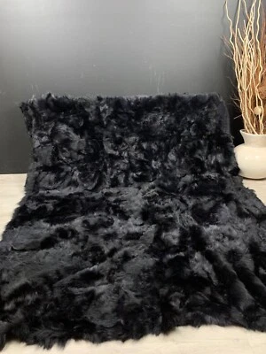 76''x 60'' Natural Real Sheepskin Couch Bed Throw Bedspread Home Decor Accent - Image 1 of 4
