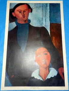 Amedeo Modigliani - Jacques Lipchitz & seine Frau 20" x 29 1/2" Druck #246  - Bild 1 von 4