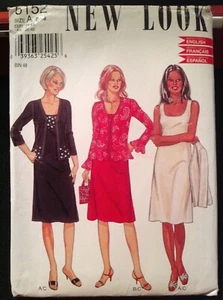 Pattern New Look 6152, misses’ dress and unlined jacket, sz 8-18 - Picture 1 of 2