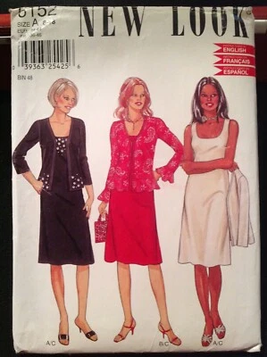 Pattern New Look 6152, misses’ dress and unlined jacket, sz 8-18 - Image 1 of 2