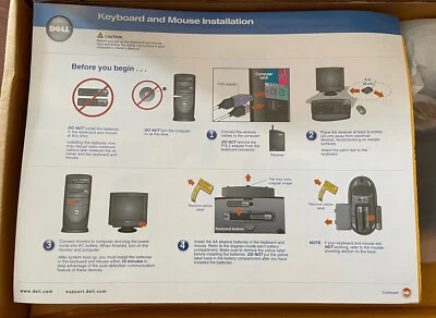 Vintage Dell iTouch Cordless Desktop Logitech Keyboard With Mouse. New PN 00X659 - Image 1 of 3