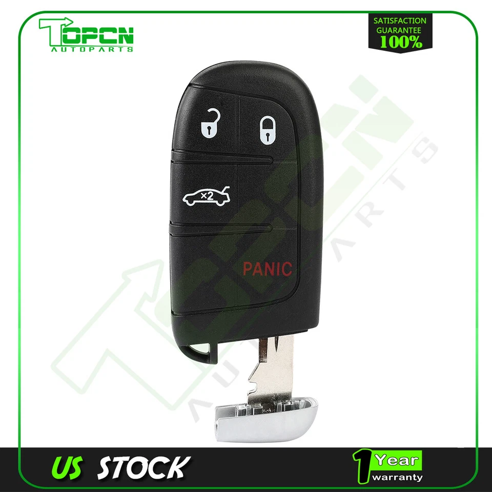 Llavero de coche con control remoto de entrada sin llave para Chrysler 200 Dodge Challenger Foto 1 de 4