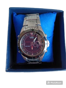 Casio Edifice Thermometer Dual Chrono World Time Auto LIght Battery Replaced - Picture 1 of 1