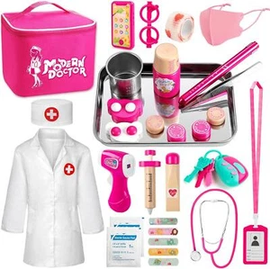 Sundaymot Doctor Kit For Girls, Doctor Kit For Toddlers 3-5, With Medical Bag, - Picture 1 of 7