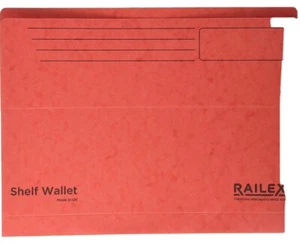 Railex wallets foolscap Metal Fitting Red Pk25 - Picture 1 of 2