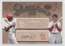 2005 Hall of Fame Signs Cooperstown Dual /50 Lou Brock Stan Musial #BM HOF