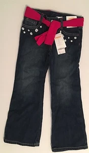 Nuevo con etiquetas Gymboree Parisino Chic Talla 5 Perlas Gema Cinturón Corte Bota Jeans con Faja de Chifón - Imagen 1 de 2