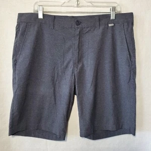 Travis Mathew Shorts Men's36 Grey Checkered Golf Chino Short Flat Front - Picture 1 of 11