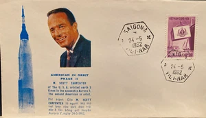 Project Mercury 1962 VIETNAM SPACE TRACKING STATION SCOTT CARPENTER Space Cover - Picture 1 of 4