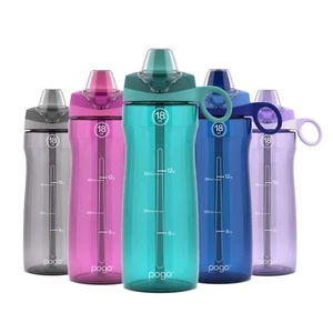 BPA-Free Tritan Plastic Water Bottle with Soft Straw Lid 18 Oz Teal - Picture 1 of 6