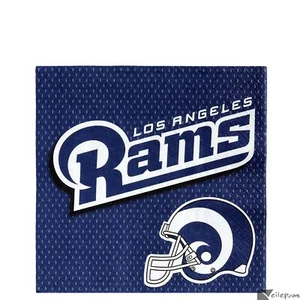 Servilletas de almuerzo de papel cuadradas de 13" de 2 capas de fútbol americano amscan Los Angeles Rams, 16... - Imagen 1 de 1