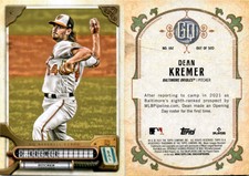 2022 Topps Gypsy Queen Baseball Card 182 DEAN KREMER BALTIMORE ORIOLES
