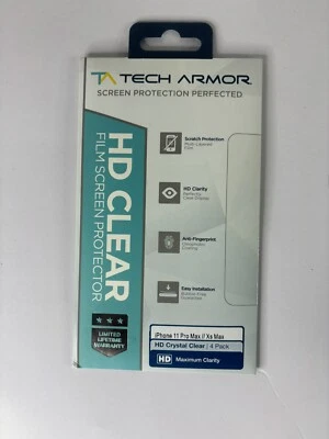 Tech Armor Glass Screen Protector for iPhone 11 Pro Max / XS Max [3 Not 4Pack] - Image 1 of 4