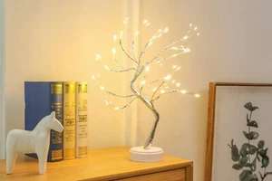 Pasqua Albero Bonsai LED Lampada Luci Fino Tavolo Decorazione Casa Natale UK - Foto 1 di 10