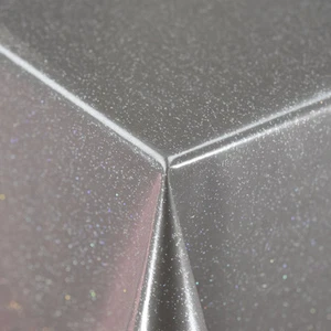 Glitter Grey Festive Christmas PVC Tablecloth Oilcloth Per Metre 55" Width - Picture 1 of 1