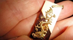 Alter chinesischer Gold Drachen Anhänger - Bild 1 von 9