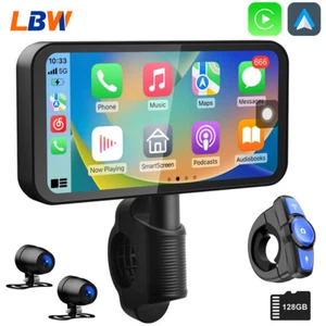 Portable Motorcycle Dash Cam Wireless CarPlay IP67 Waterproof 6.25'' Touchscreen - Picture 1 of 7