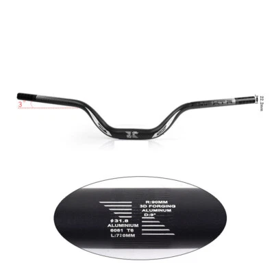 MTB Handlebar Aluminum Alloy Handlebars 720/780mm Bicycle Up 90mm Handle Bars - Image 1 of 4