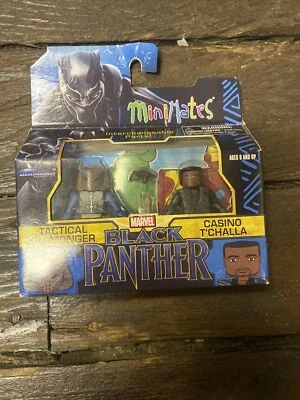 Figuras de 2" MiniMates Marvel's Black Panther: TACTICAL KILLMONGER/CASINO T'CHALLA Foto 1 de 2